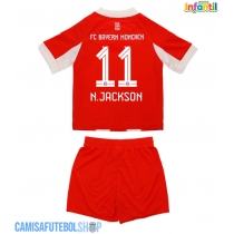 Camisa de time de futebol Bayern Munich Nicolas Jackson #11 Replicas 1º Equipamento Infantil 2025-26 Manga Curta (+ Calças curtas)
